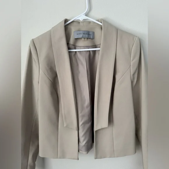 Cream Jacket Blouzer  NEW YORK Career Size 8 - Picture 5 of 7